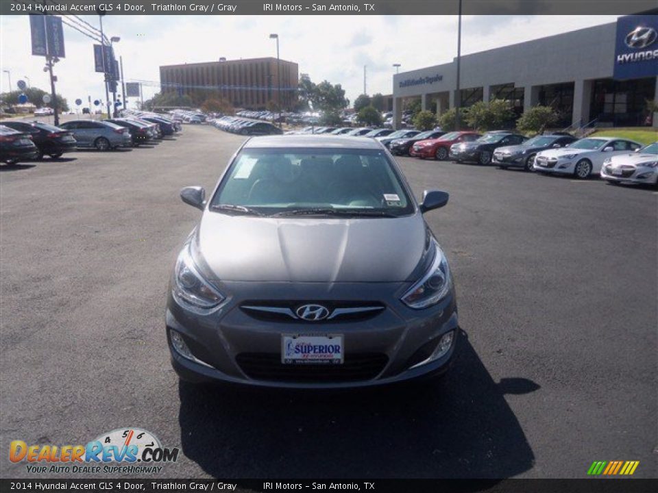 2014 Hyundai Accent GLS 4 Door Triathlon Gray / Gray Photo #2