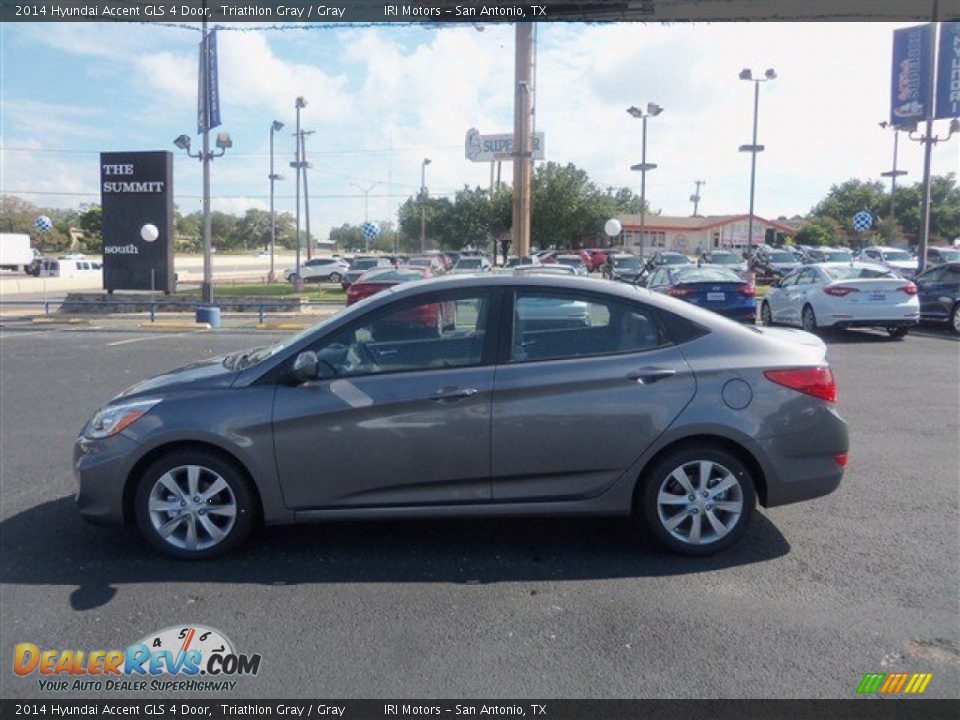 2014 Hyundai Accent GLS 4 Door Triathlon Gray / Gray Photo #3