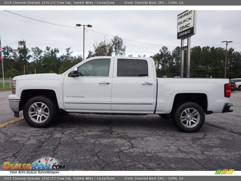 2015 Chevrolet Silverado 1500 LTZ Crew Cab Summit White / Cocoa/Dune Photo #4