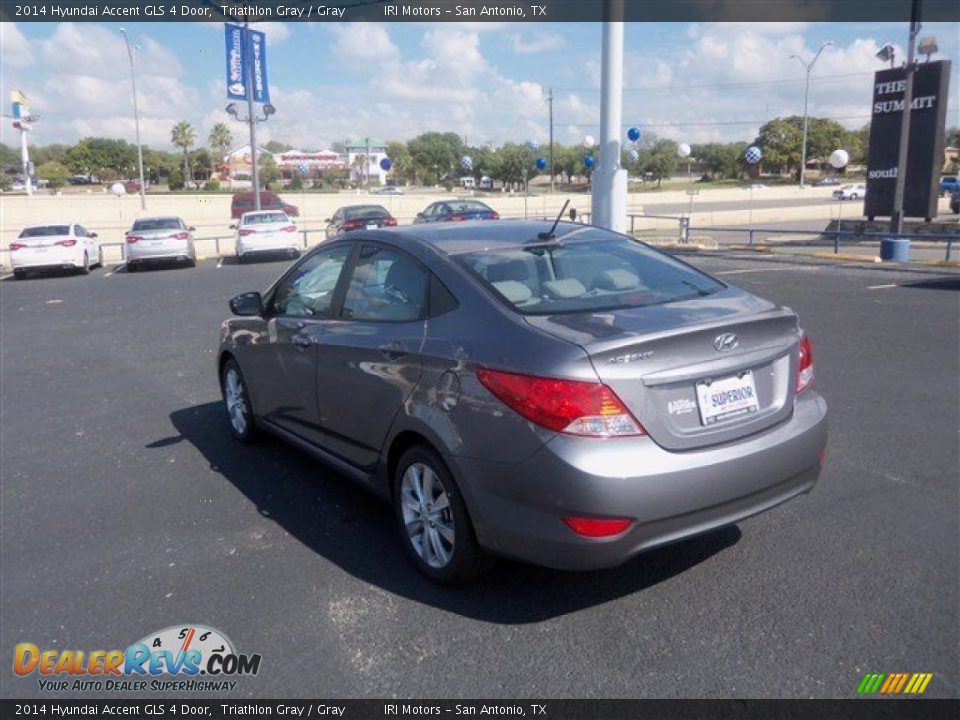 2014 Hyundai Accent GLS 4 Door Triathlon Gray / Gray Photo #4