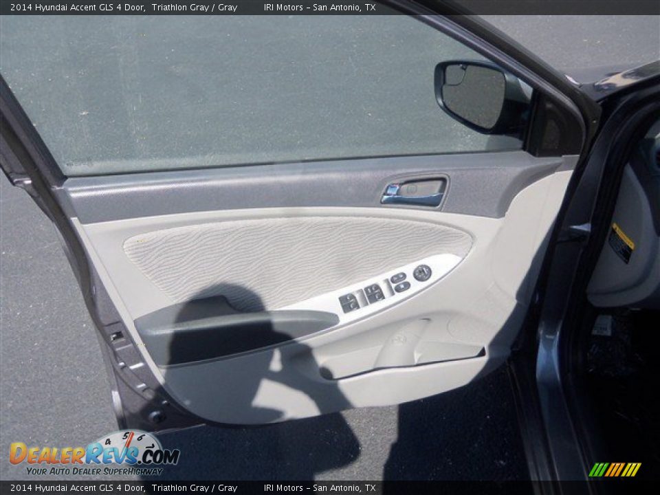 2014 Hyundai Accent GLS 4 Door Triathlon Gray / Gray Photo #5