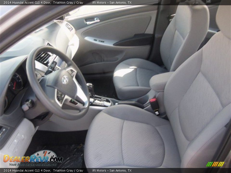 2014 Hyundai Accent GLS 4 Door Triathlon Gray / Gray Photo #6