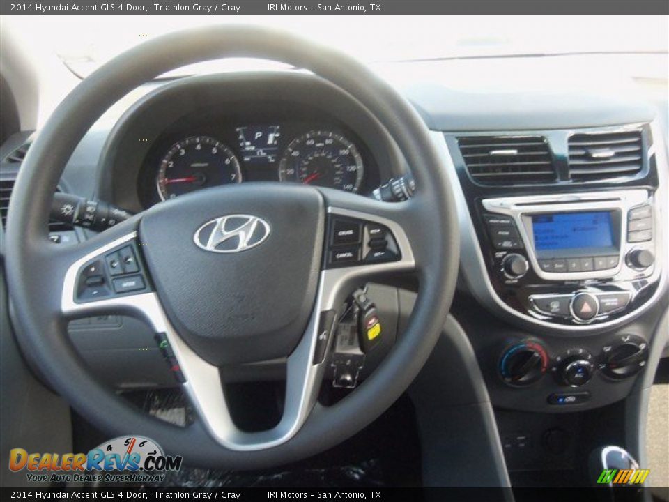 2014 Hyundai Accent GLS 4 Door Triathlon Gray / Gray Photo #7