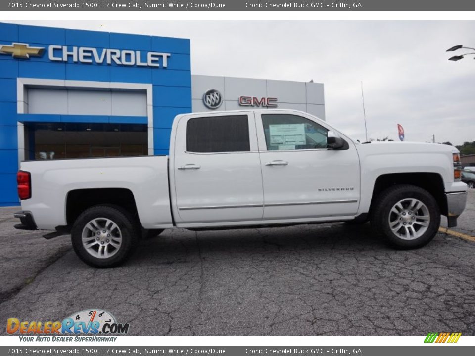 2015 Chevrolet Silverado 1500 LTZ Crew Cab Summit White / Cocoa/Dune Photo #8