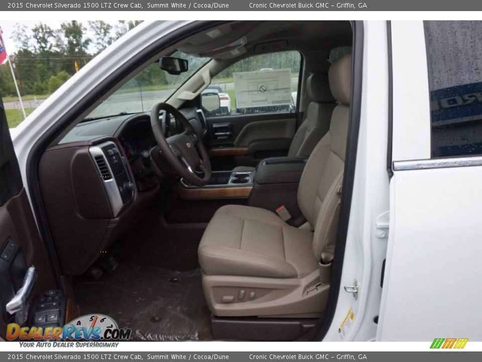 Cocoa/Dune Interior - 2015 Chevrolet Silverado 1500 LTZ Crew Cab Photo #9