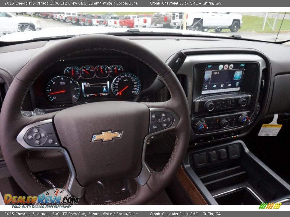 Dashboard of 2015 Chevrolet Silverado 1500 LTZ Crew Cab Photo #10