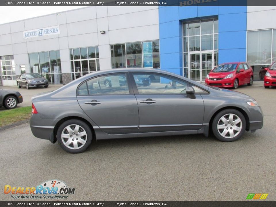 2009 Honda Civic LX Sedan Polished Metal Metallic / Gray Photo #2