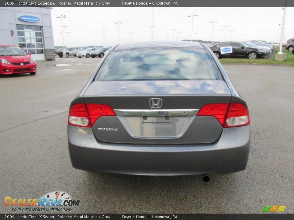 2009 Honda Civic LX Sedan Polished Metal Metallic / Gray Photo #3