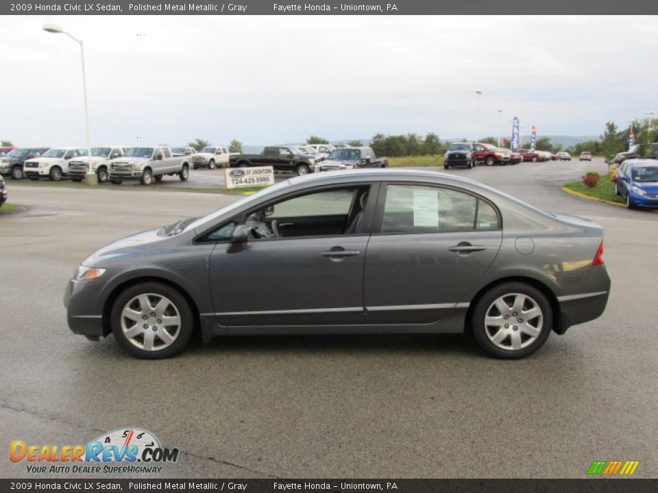 2009 Honda Civic LX Sedan Polished Metal Metallic / Gray Photo #4