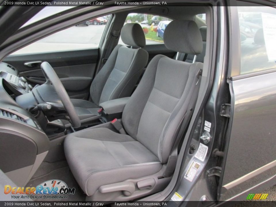 2009 Honda Civic LX Sedan Polished Metal Metallic / Gray Photo #7