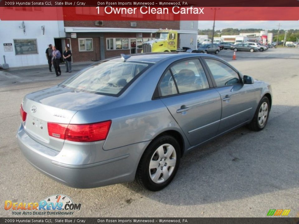 2009 Hyundai Sonata GLS Slate Blue / Gray Photo #3