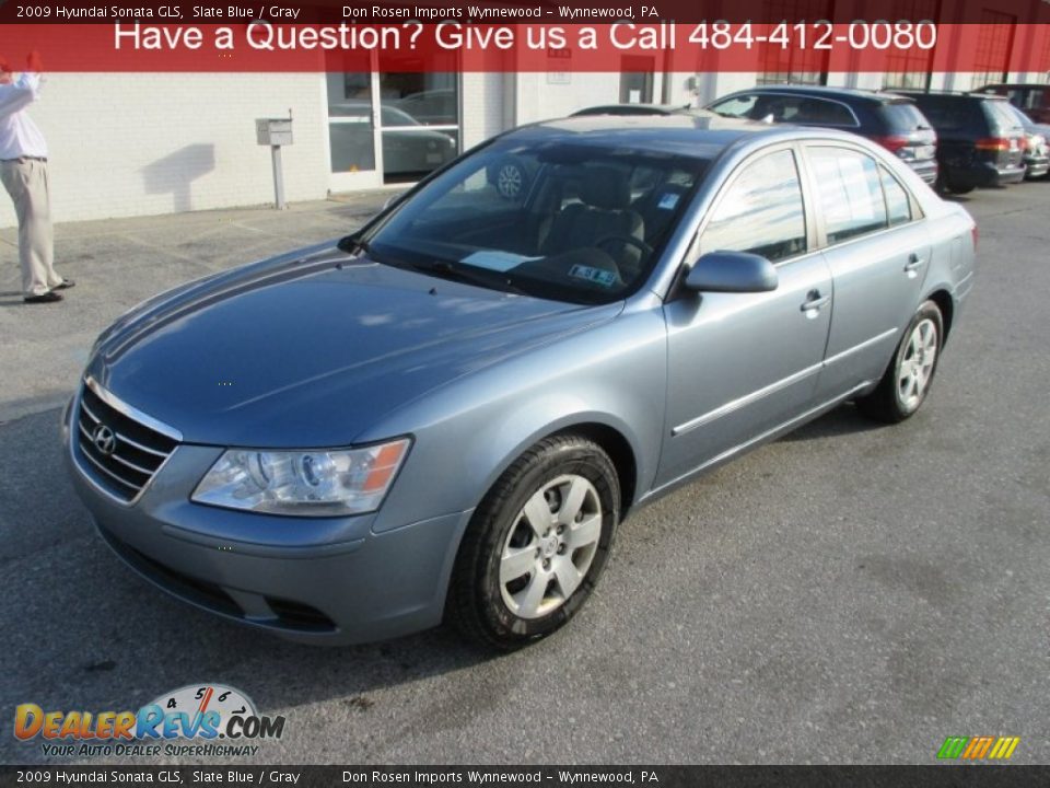 2009 Hyundai Sonata GLS Slate Blue / Gray Photo #7