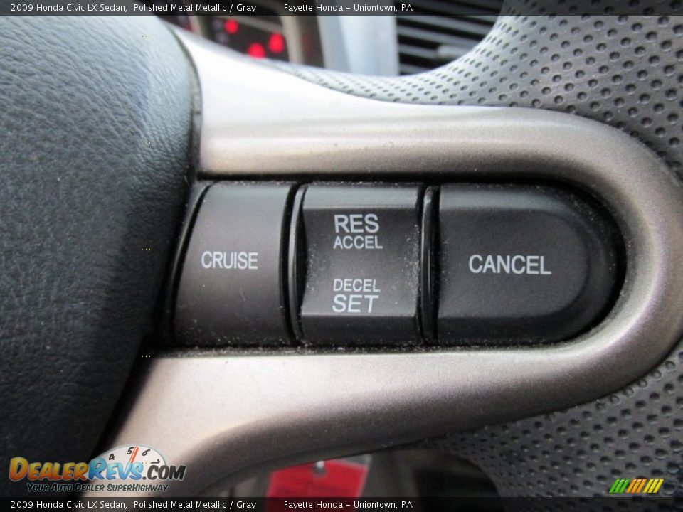 2009 Honda Civic LX Sedan Polished Metal Metallic / Gray Photo #13