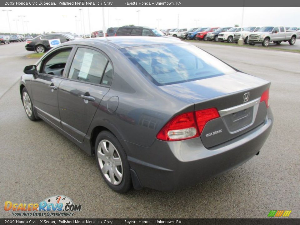 2009 Honda Civic LX Sedan Polished Metal Metallic / Gray Photo #14