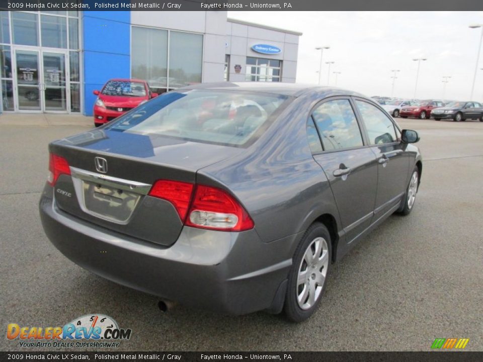2009 Honda Civic LX Sedan Polished Metal Metallic / Gray Photo #15