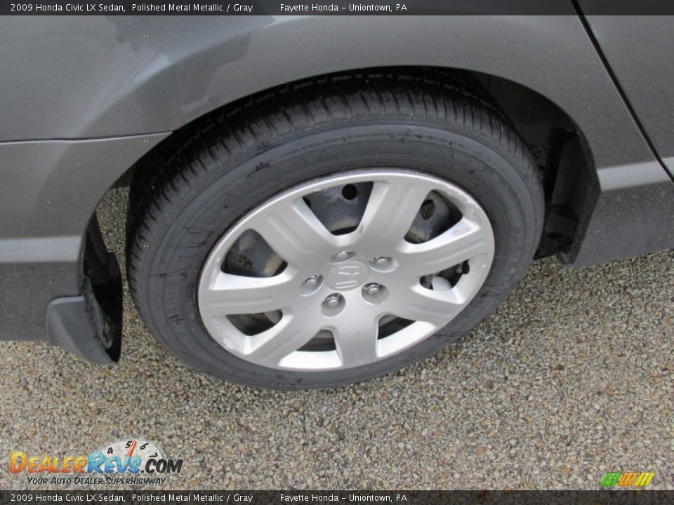 2009 Honda Civic LX Sedan Polished Metal Metallic / Gray Photo #16