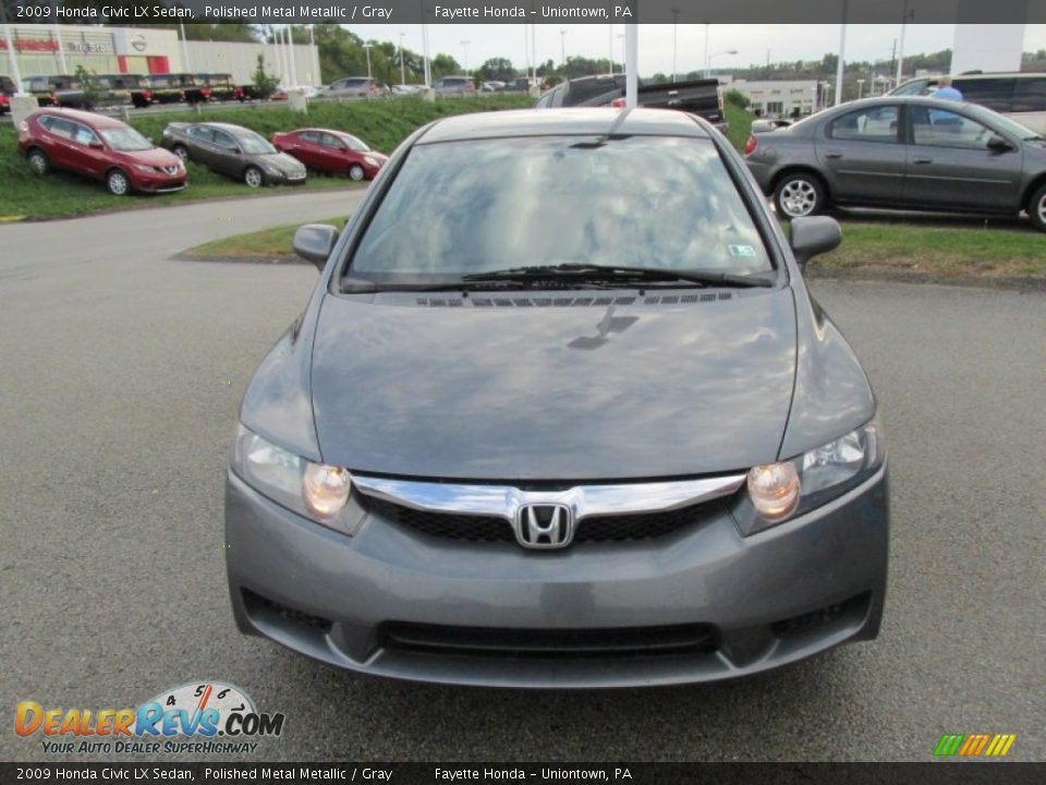 2009 Honda Civic LX Sedan Polished Metal Metallic / Gray Photo #18