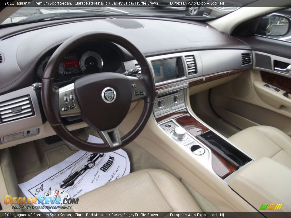 2011 Jaguar XF Premium Sport Sedan Claret Red Metallic / Barley Beige/Truffle Brown Photo #8
