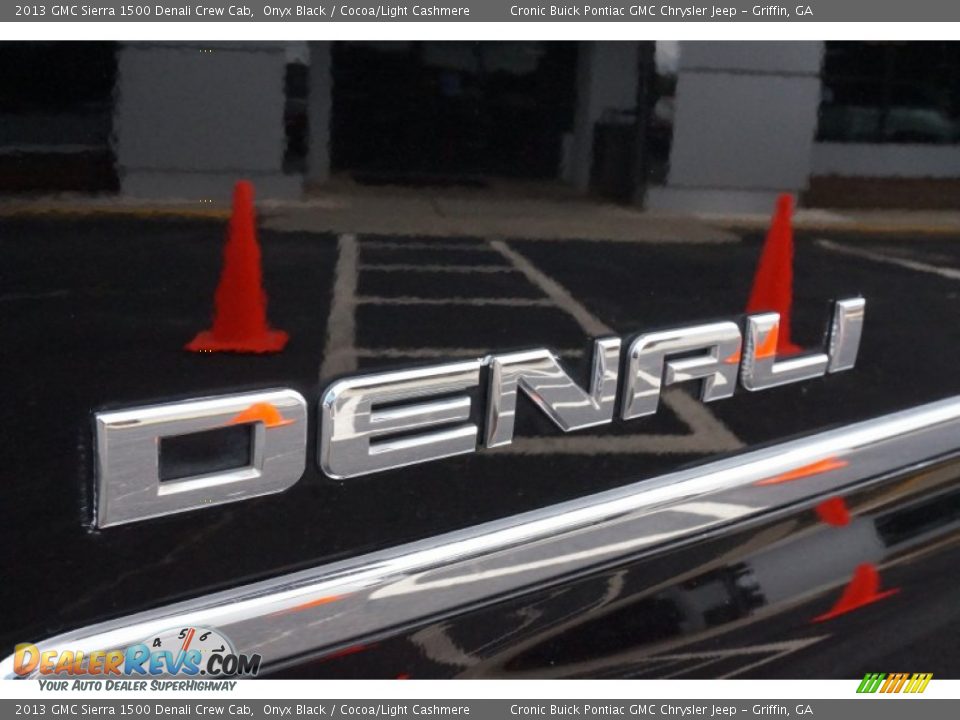 2013 GMC Sierra 1500 Denali Crew Cab Onyx Black / Cocoa/Light Cashmere Photo #15