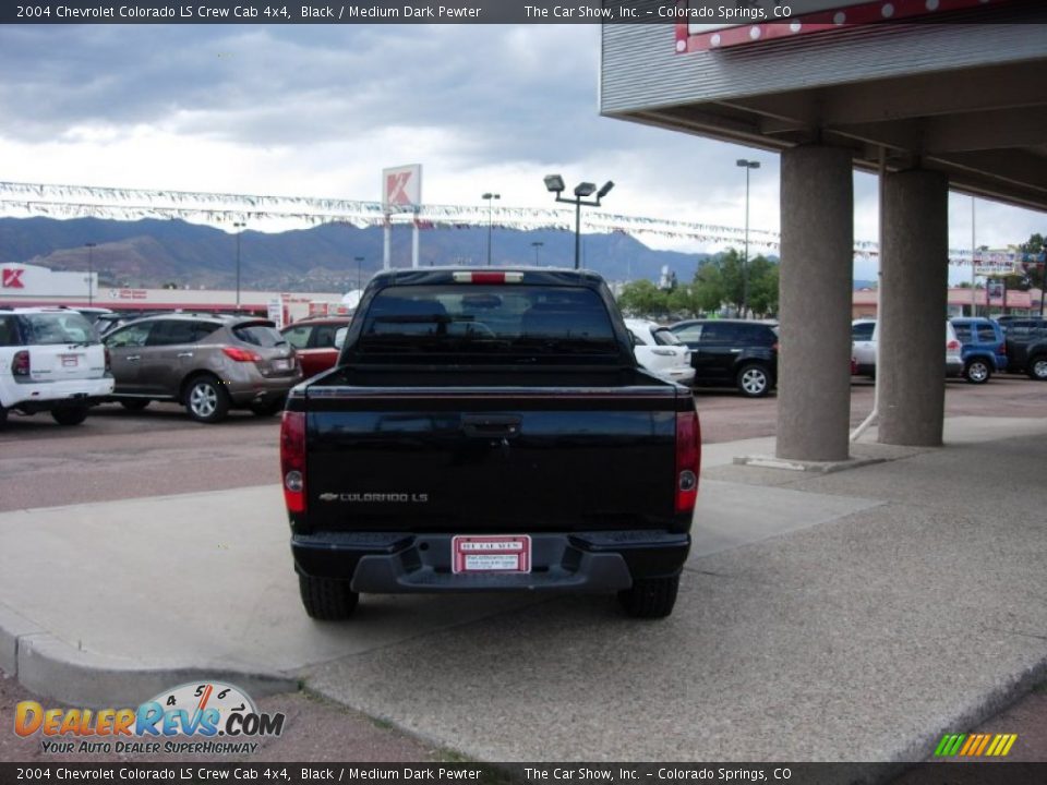 2004 Chevrolet Colorado LS Crew Cab 4x4 Black / Medium Dark Pewter Photo #4