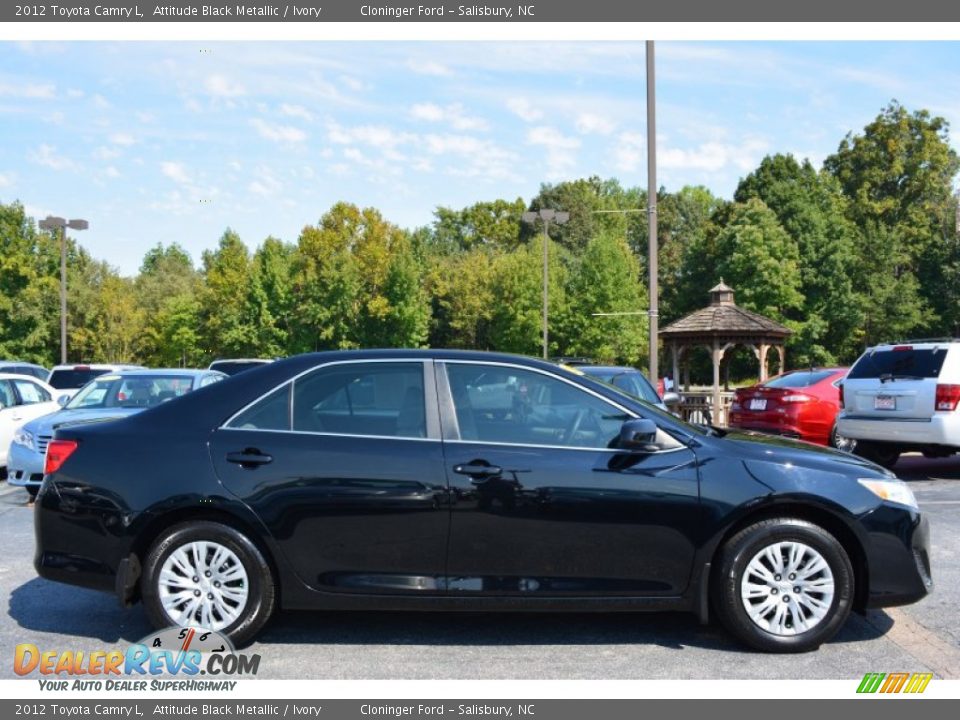 2012 Toyota Camry L Attitude Black Metallic / Ivory Photo #2