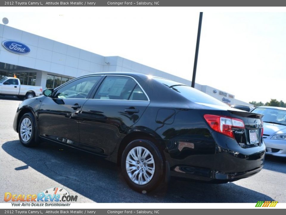 2012 Toyota Camry L Attitude Black Metallic / Ivory Photo #5