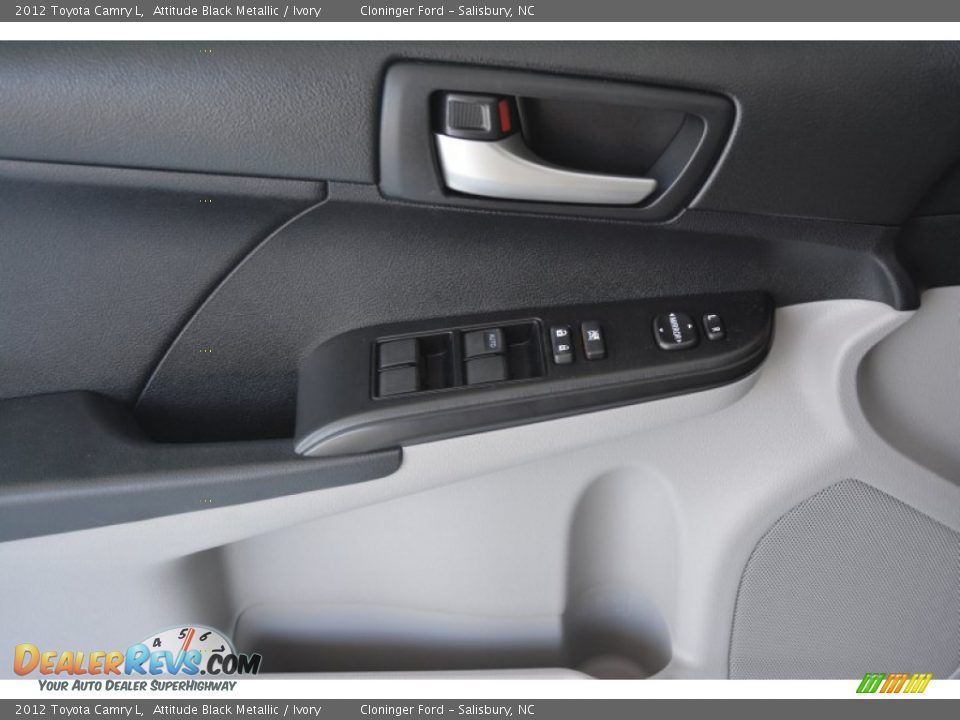 2012 Toyota Camry L Attitude Black Metallic / Ivory Photo #8