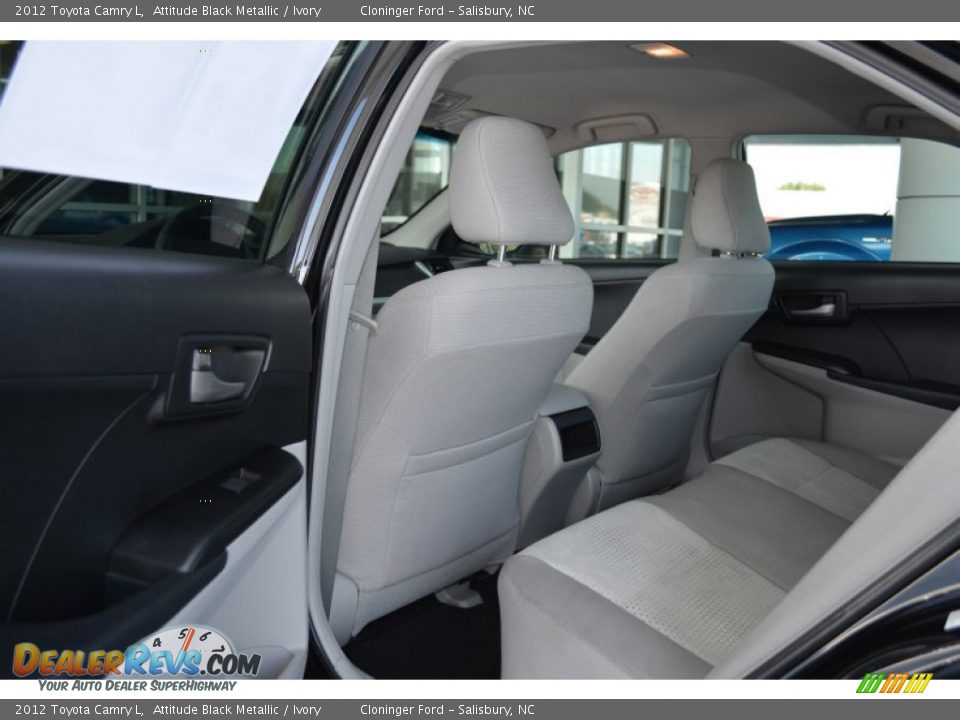 2012 Toyota Camry L Attitude Black Metallic / Ivory Photo #11