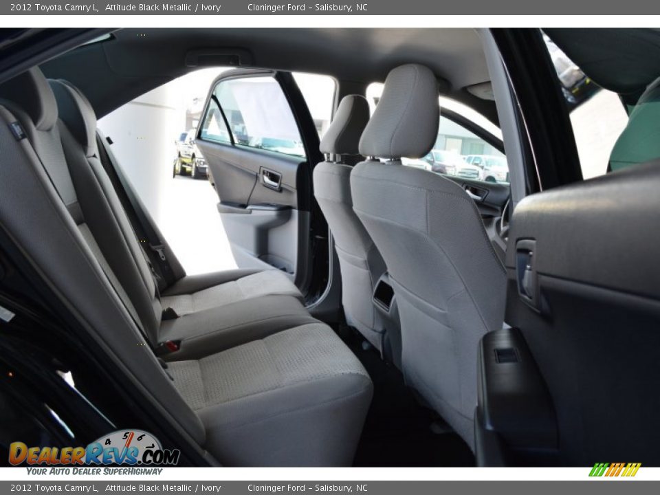 2012 Toyota Camry L Attitude Black Metallic / Ivory Photo #13