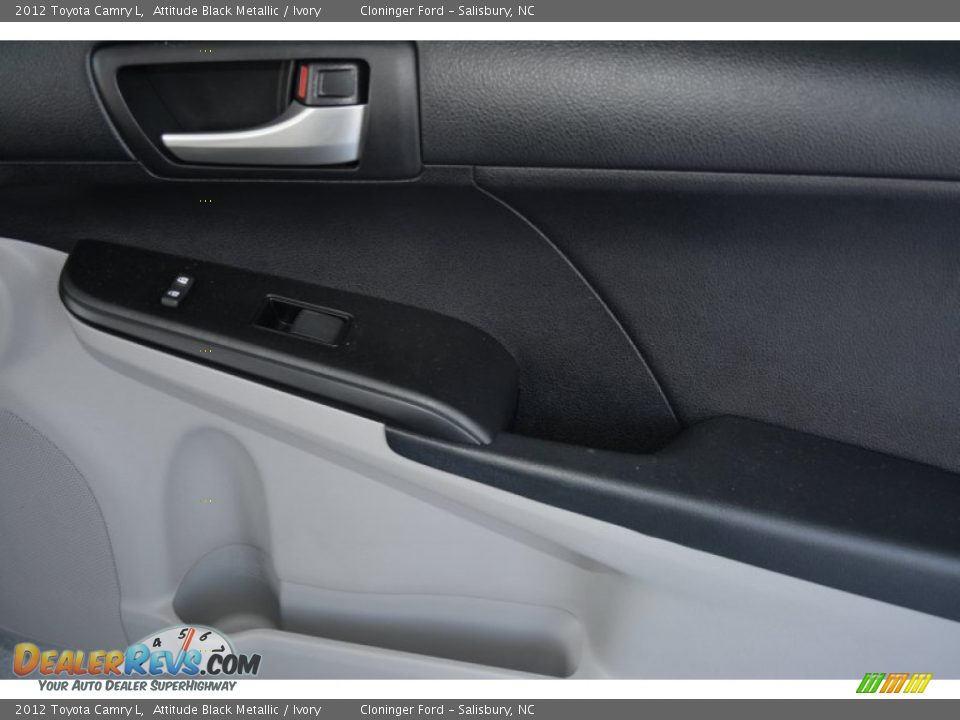 2012 Toyota Camry L Attitude Black Metallic / Ivory Photo #14