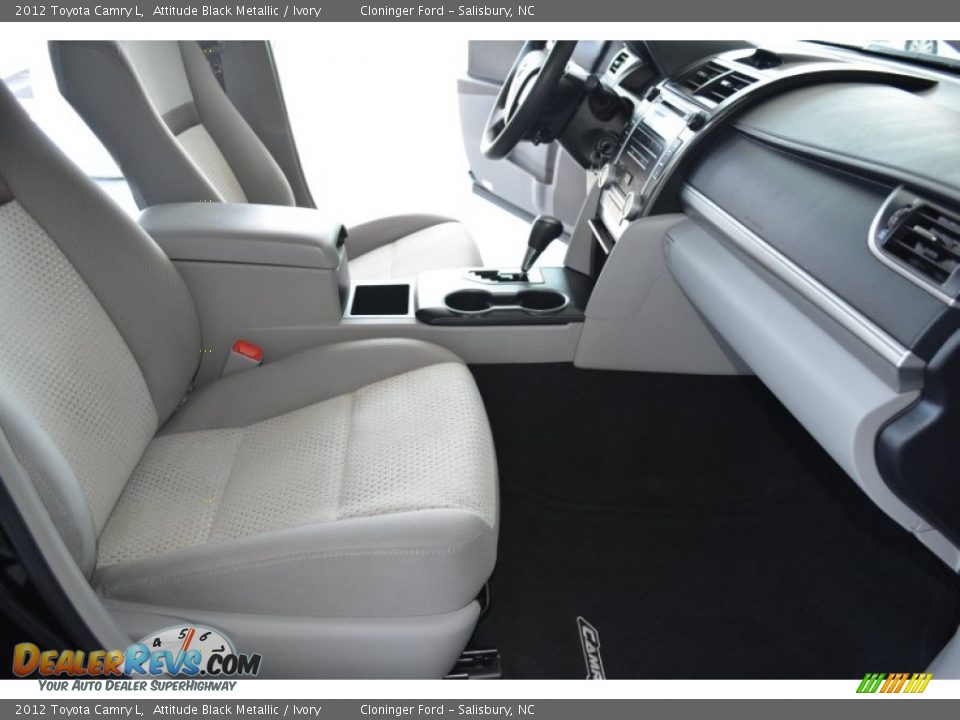 2012 Toyota Camry L Attitude Black Metallic / Ivory Photo #15