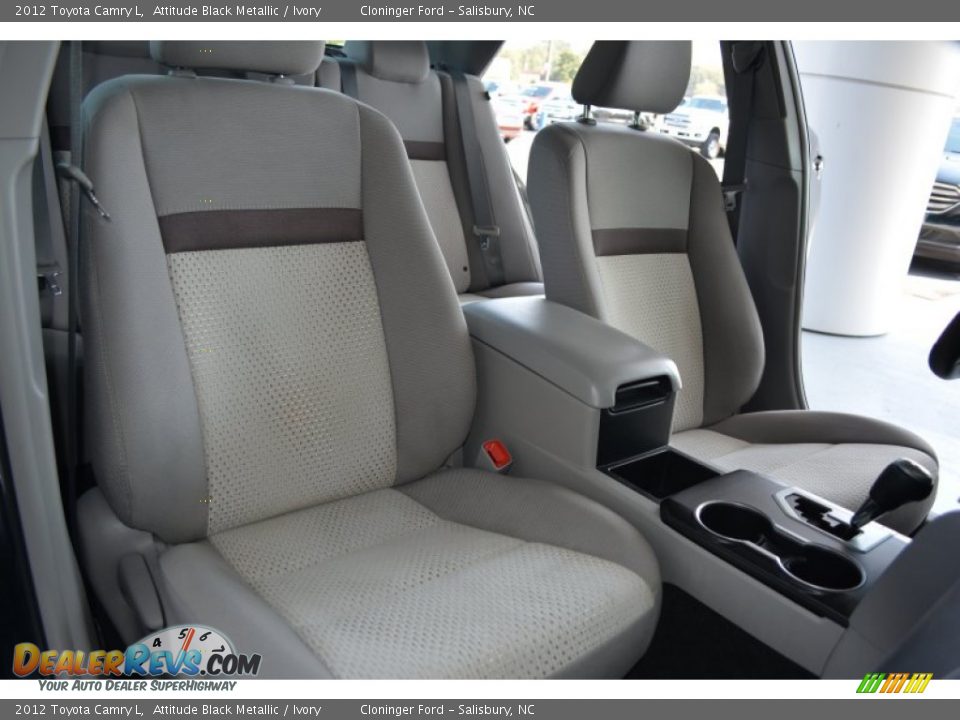 2012 Toyota Camry L Attitude Black Metallic / Ivory Photo #16