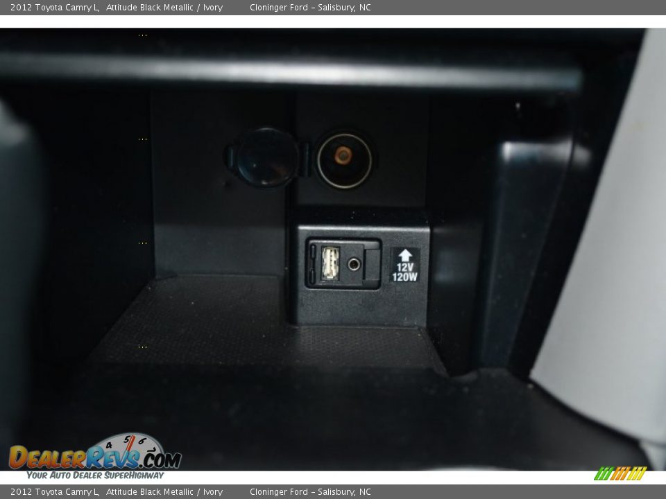 2012 Toyota Camry L Attitude Black Metallic / Ivory Photo #20