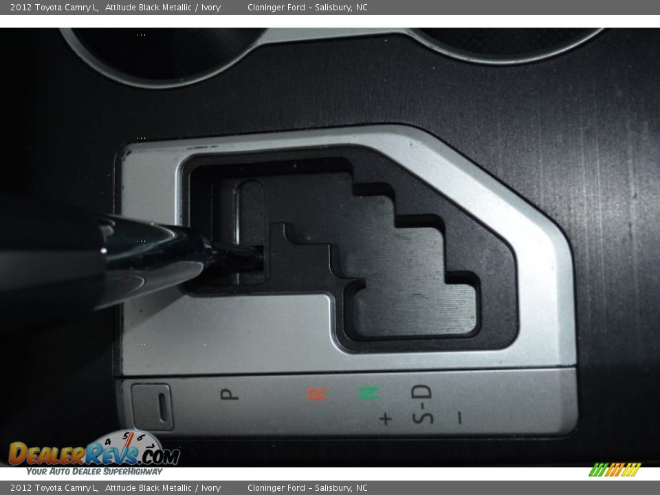 2012 Toyota Camry L Attitude Black Metallic / Ivory Photo #21