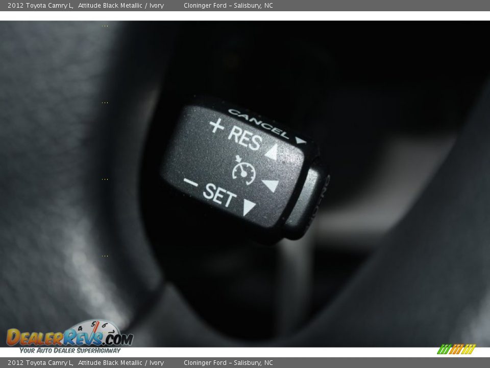 2012 Toyota Camry L Attitude Black Metallic / Ivory Photo #22