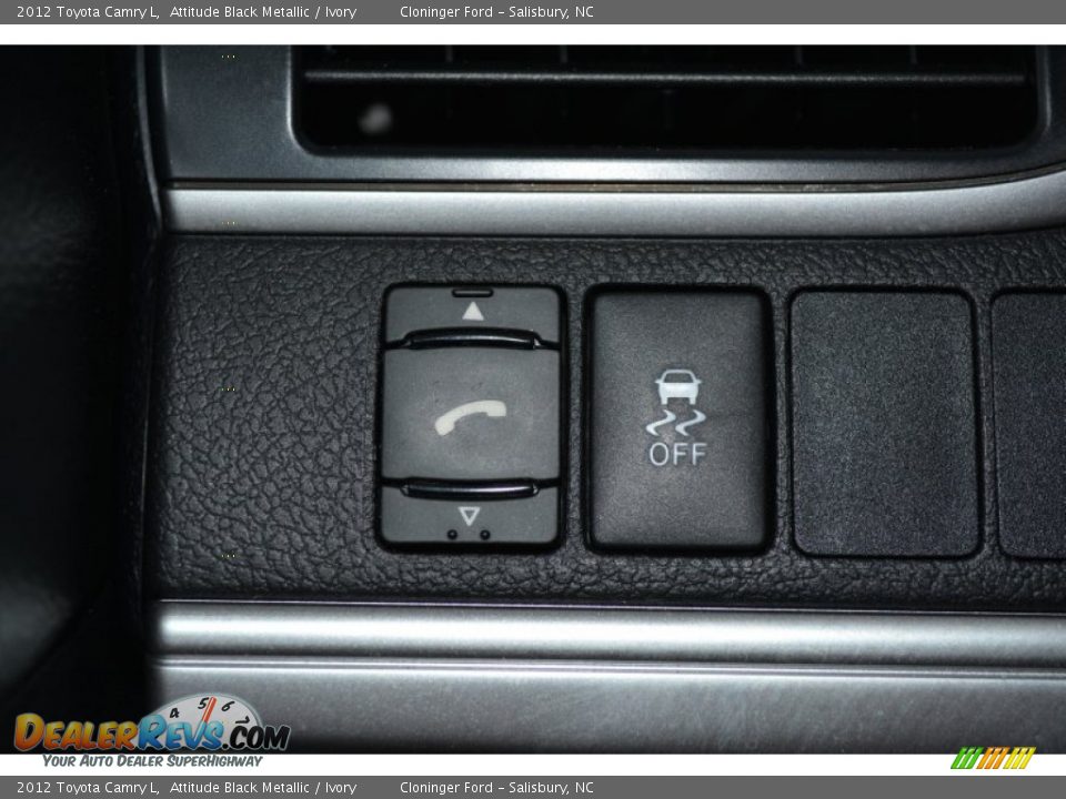 2012 Toyota Camry L Attitude Black Metallic / Ivory Photo #24