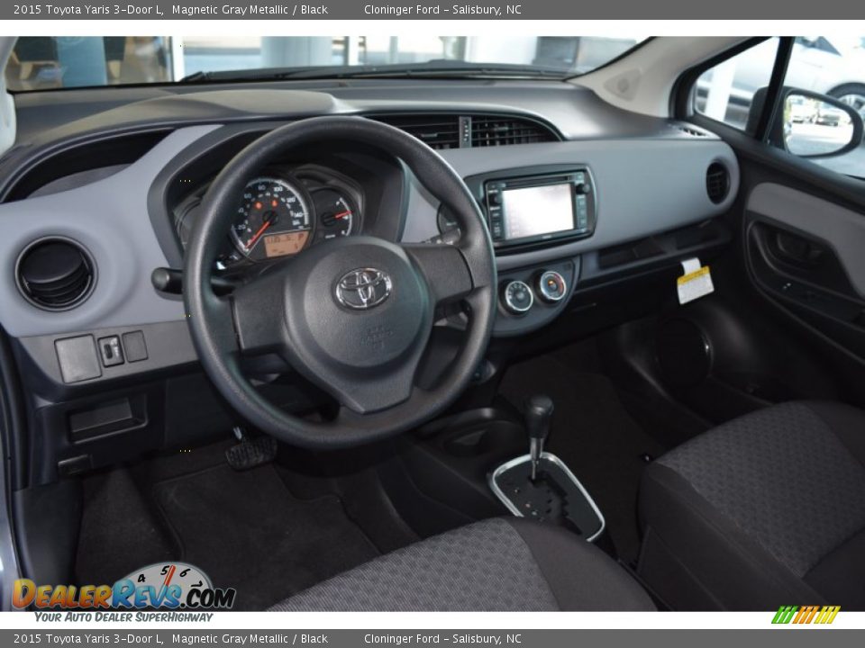 Black Interior - 2015 Toyota Yaris 3-Door L Photo #7