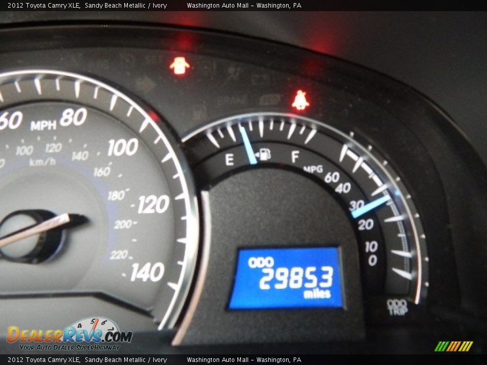 2012 Toyota Camry XLE Sandy Beach Metallic / Ivory Photo #20