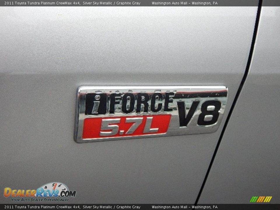 2011 Toyota Tundra Platinum CrewMax 4x4 Silver Sky Metallic / Graphite Gray Photo #7