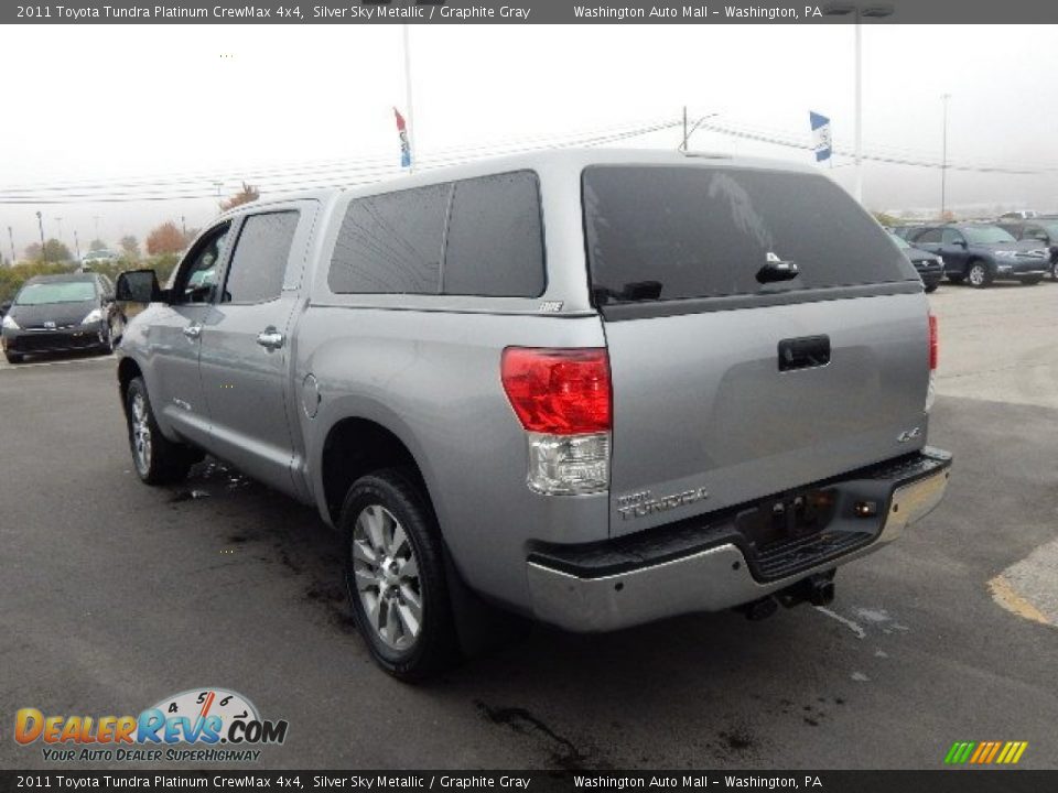 2011 Toyota Tundra Platinum CrewMax 4x4 Silver Sky Metallic / Graphite Gray Photo #8