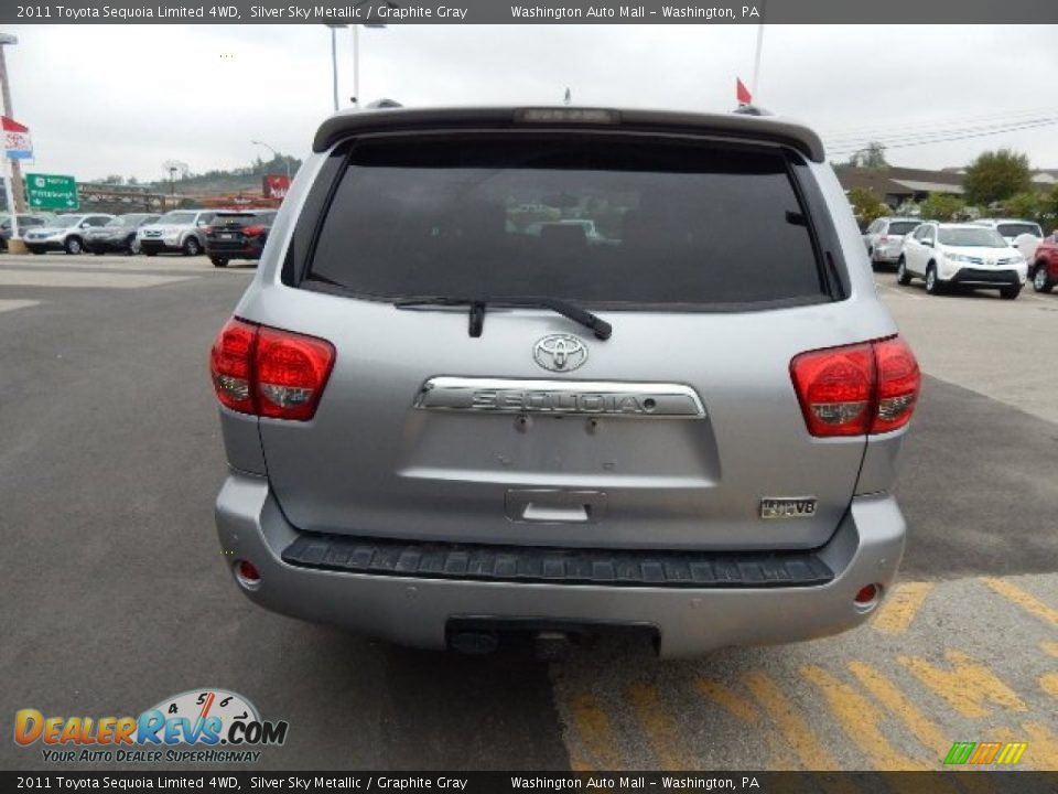 2011 Toyota Sequoia Limited 4WD Silver Sky Metallic / Graphite Gray Photo #7