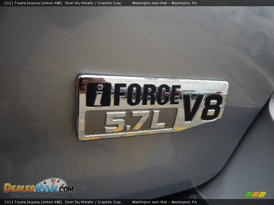2011 Toyota Sequoia Limited 4WD Silver Sky Metallic / Graphite Gray Photo #8