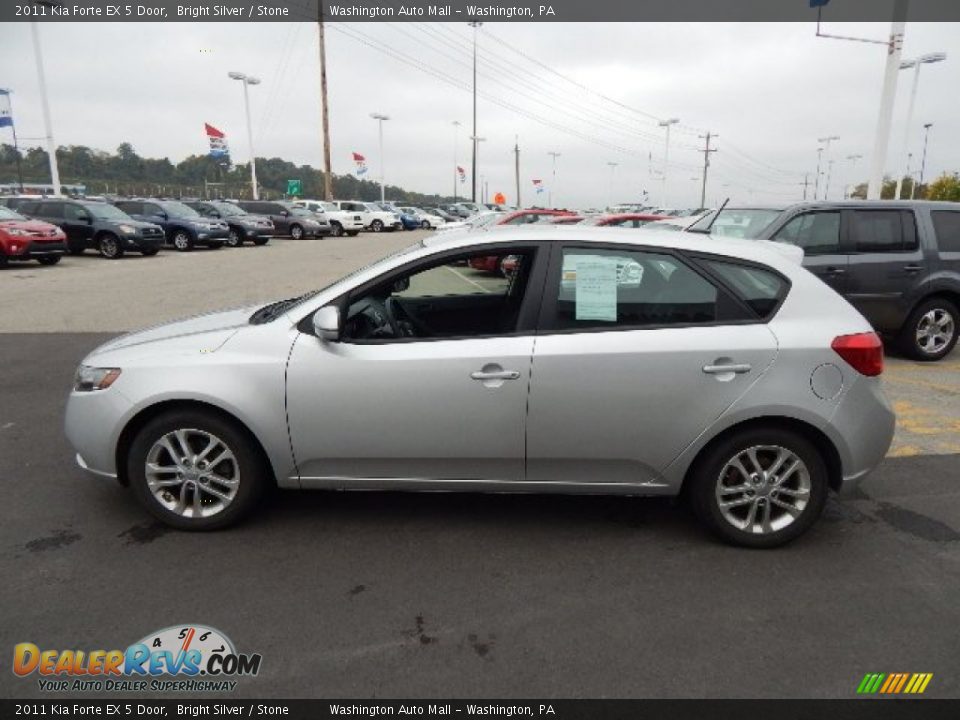 2011 Kia Forte EX 5 Door Bright Silver / Stone Photo #7