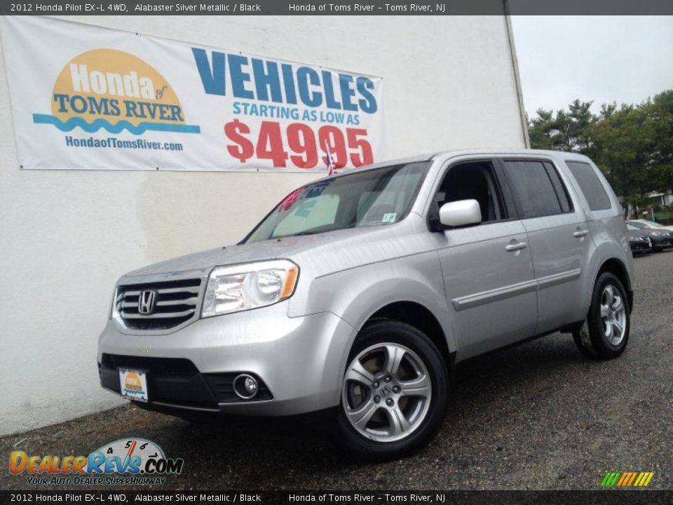 2012 Honda Pilot EX-L 4WD Alabaster Silver Metallic / Black Photo #1