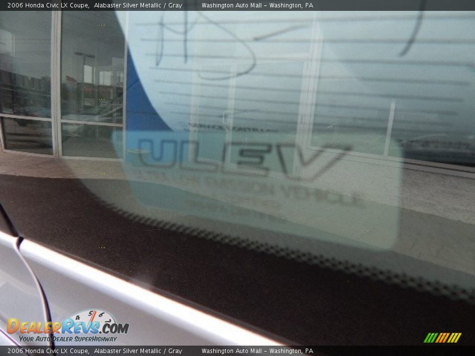 2006 Honda Civic LX Coupe Alabaster Silver Metallic / Gray Photo #9