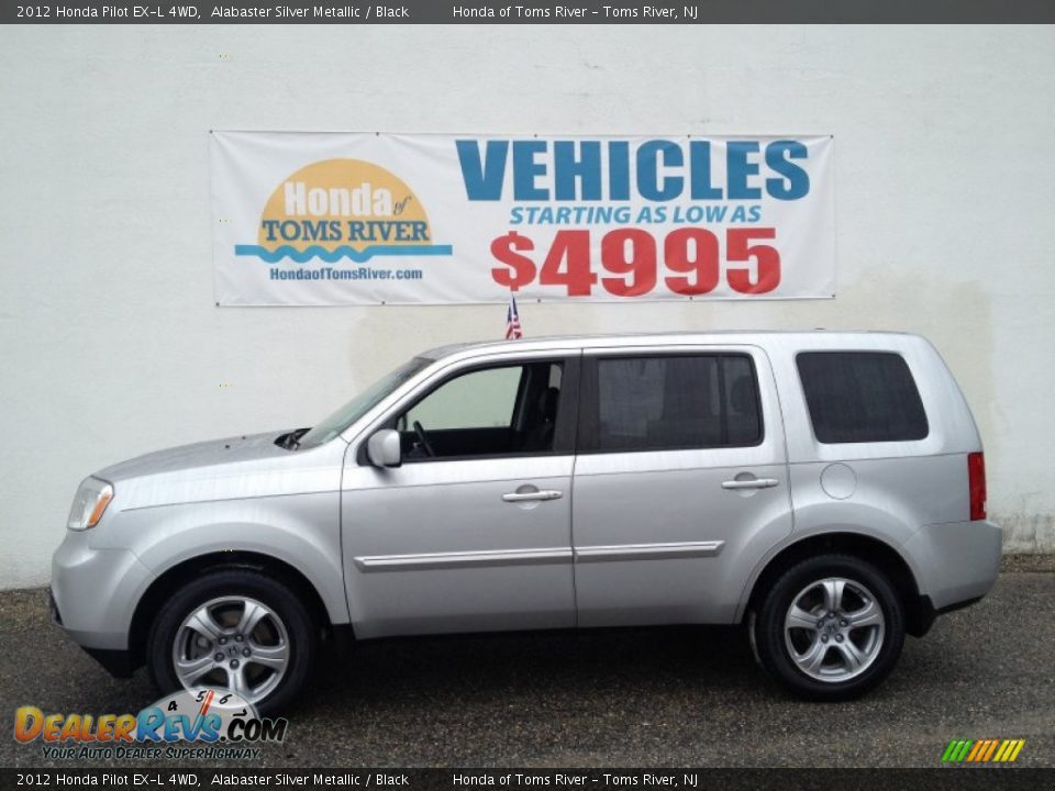 2012 Honda Pilot EX-L 4WD Alabaster Silver Metallic / Black Photo #5