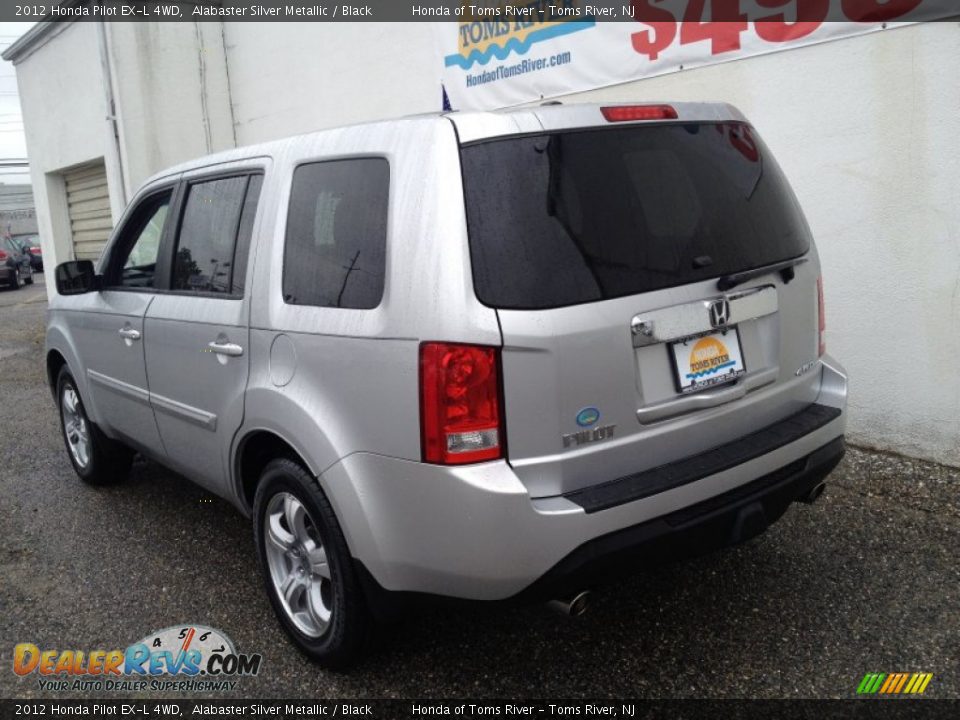 2012 Honda Pilot EX-L 4WD Alabaster Silver Metallic / Black Photo #7