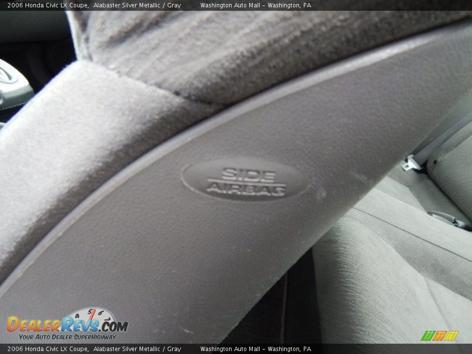 2006 Honda Civic LX Coupe Alabaster Silver Metallic / Gray Photo #13