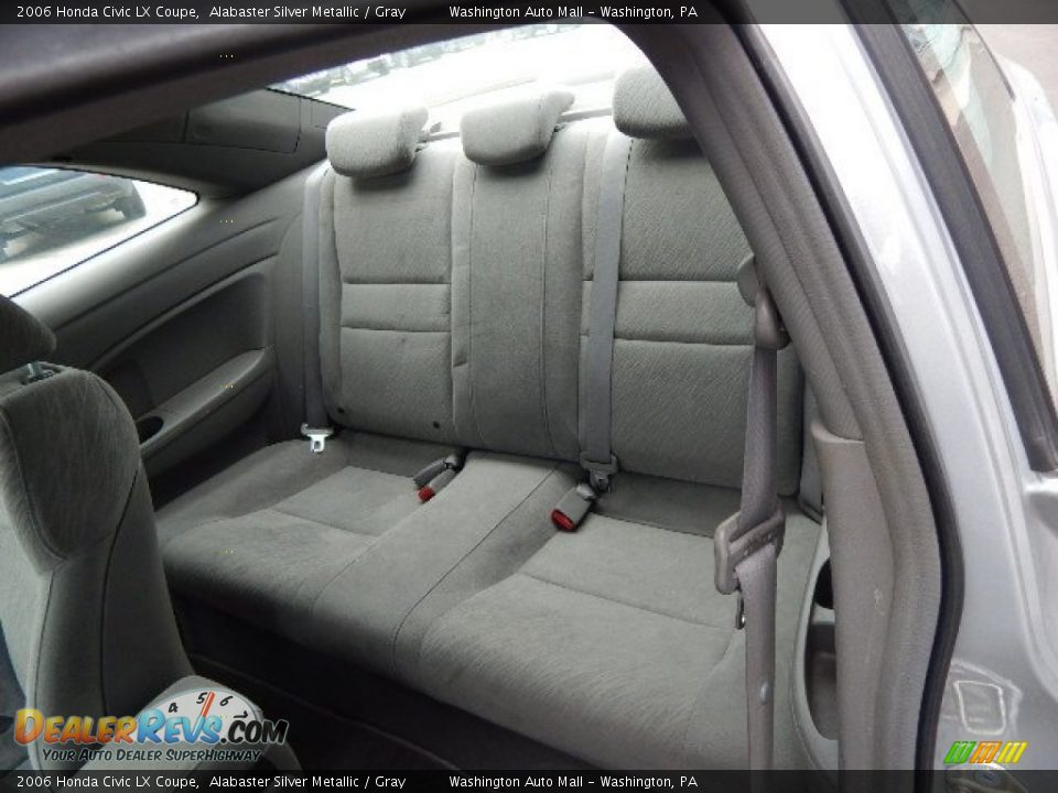 2006 Honda Civic LX Coupe Alabaster Silver Metallic / Gray Photo #17
