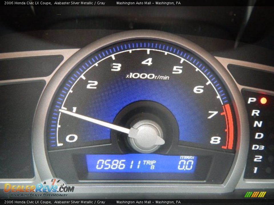2006 Honda Civic LX Coupe Alabaster Silver Metallic / Gray Photo #20